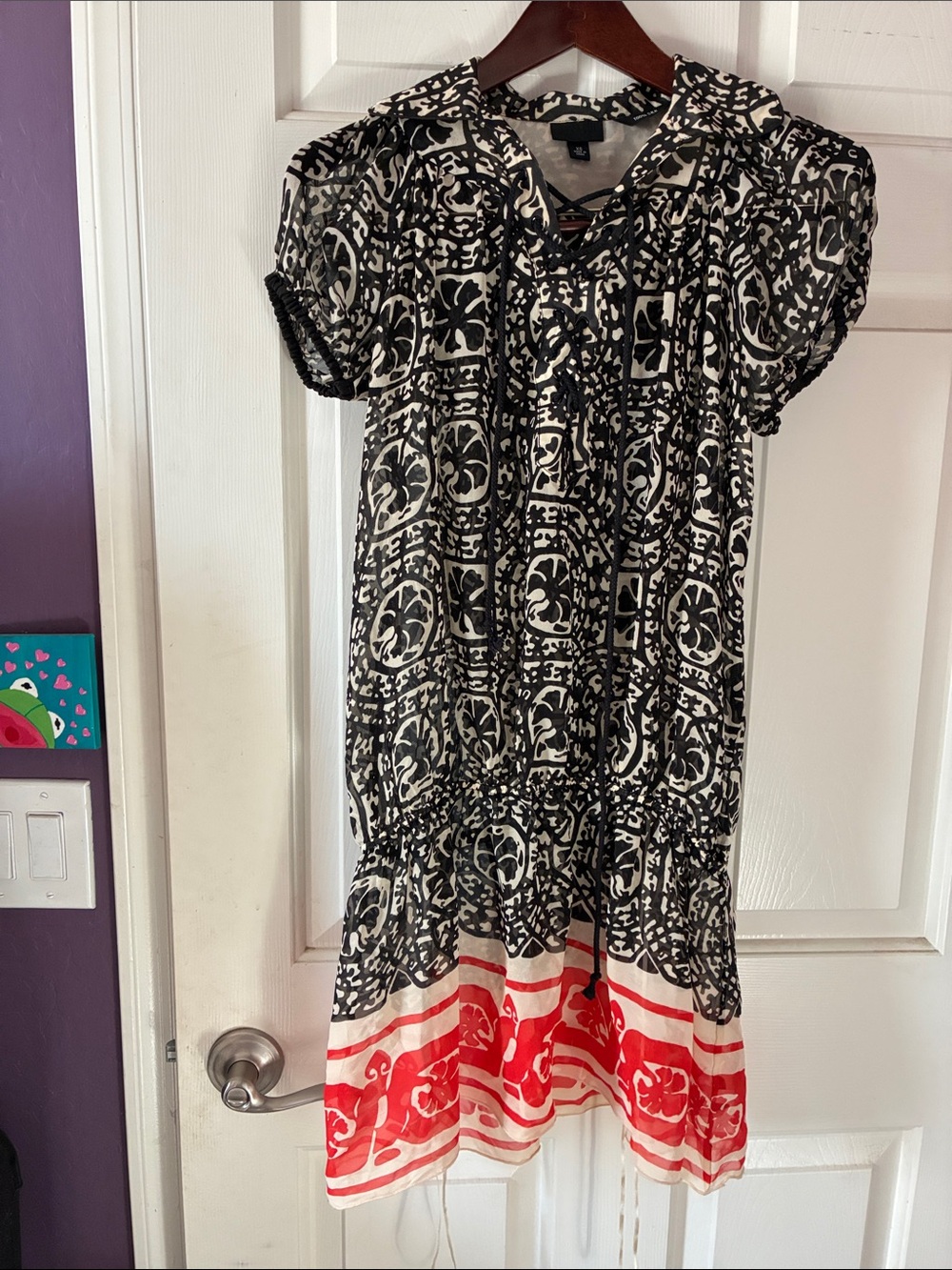 ANNA SUI PRINTED SILK BLOUSE